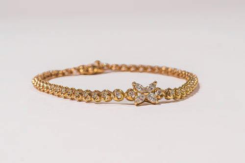 Pulsera Tennis Flor